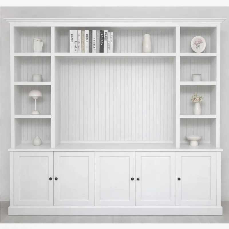 Casa Padrino armario de libros de estilo campestre blanco 254 cm - Muebles de estilo campestre Knallerangebot
