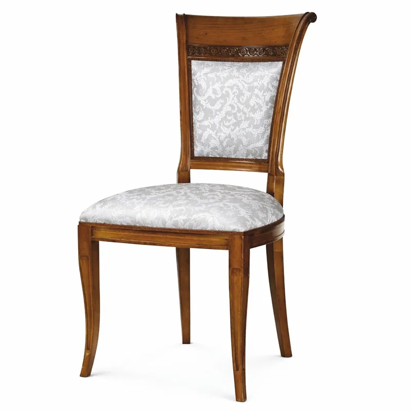 Aktuell Casa Padrino Silla de Comedor Barroco de Lujo Plata / Blanco / Marrón Al. 97,5 cm - Hecho en Italia