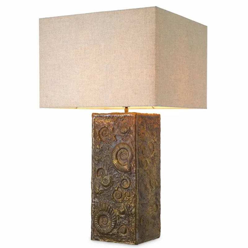Casa Padrino lámpara de mesa de lujo latón vintage / beige Al. 87,5 cm - Luces de lujo Schnäppchen