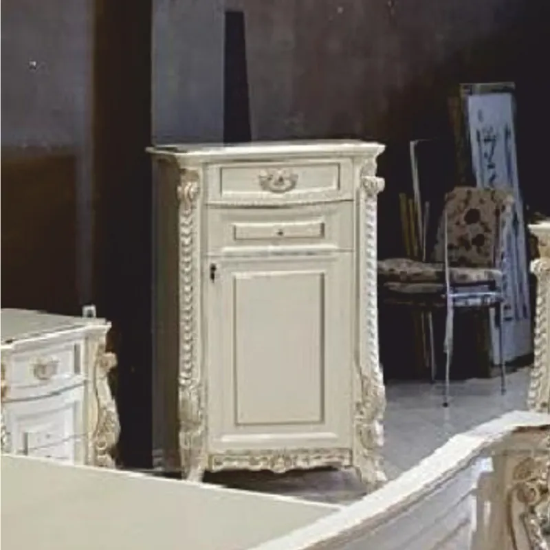 Casa Padrino Cómoda Barroco de Lujo Blanco / Oro Al. 124 cm - Muebles Barrocos Kracherpreis