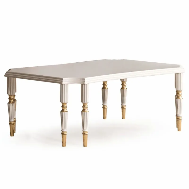 Casa Padrino Mesa de Centro Barroco de Lujo Crema / Oro 110 cm - Muebles de Salón Barrocos Online Kaufen