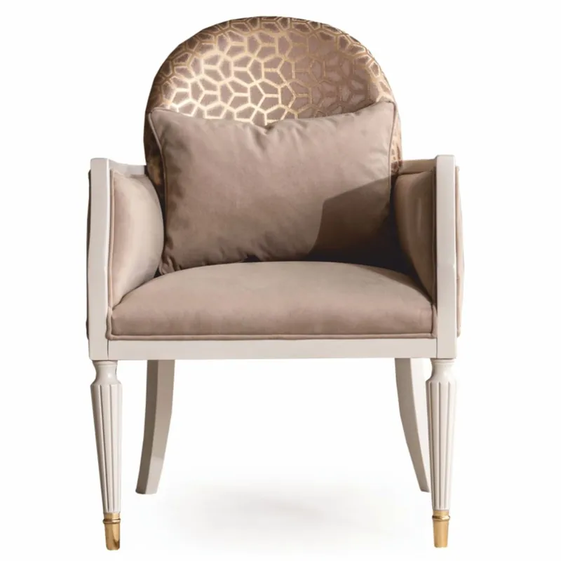 Jetzt Bestellen Casa Padrino Sillón Barroco de Lujo Marrón / Crema / Oro - Muebles de Estilo Barroco