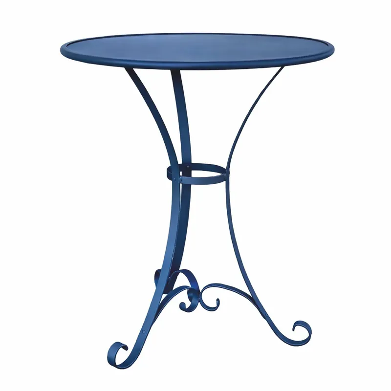 Kracherpreis Casa Padrino mesa de jardín Art Nouveau azul Ø 60 x A. 70 cm - Muebles de jardín nostálgicos
