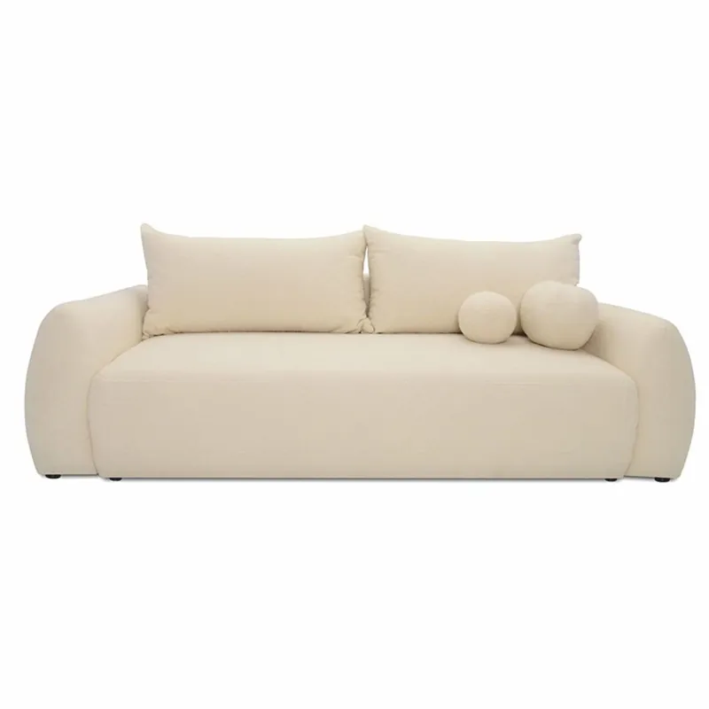Garantierte Lieferung Casa Padrino sofá cama crema 250 cm - Sofá de salón plegable con cojines