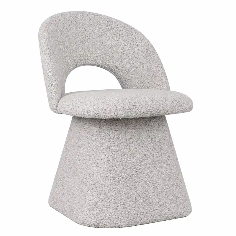 Aktuell Casa Padrino silla de comedor de lujo con respaldo curvo gris claro A. 79 cm - Muebles de comedor