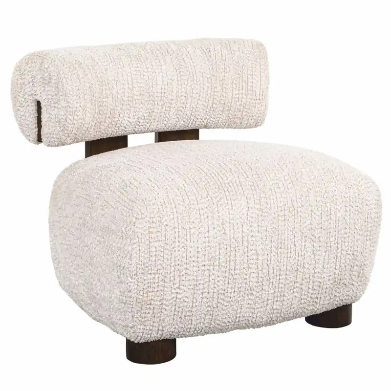 Neue Ware Casa Padrino Sillón de Lujo Crema / Marrón Oscuro - Muebles para Sala de Estar y Hotel