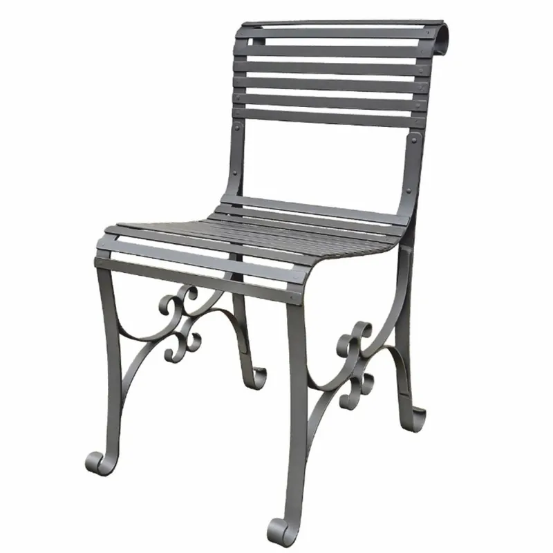 Günstig Casa Padrino silla de jardín Art Nouveau de hierro forjado gris - Muebles de jardín y patio