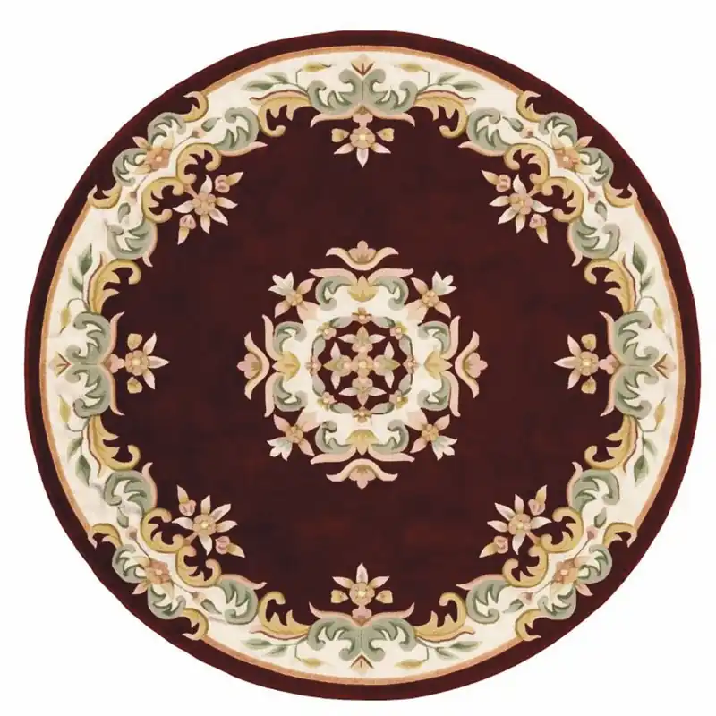 Casa Padrino Alfombra de Salón Barroco de Lujo Rojo Burdeos / Crema / Multicolor - Varios Tamaños Billig