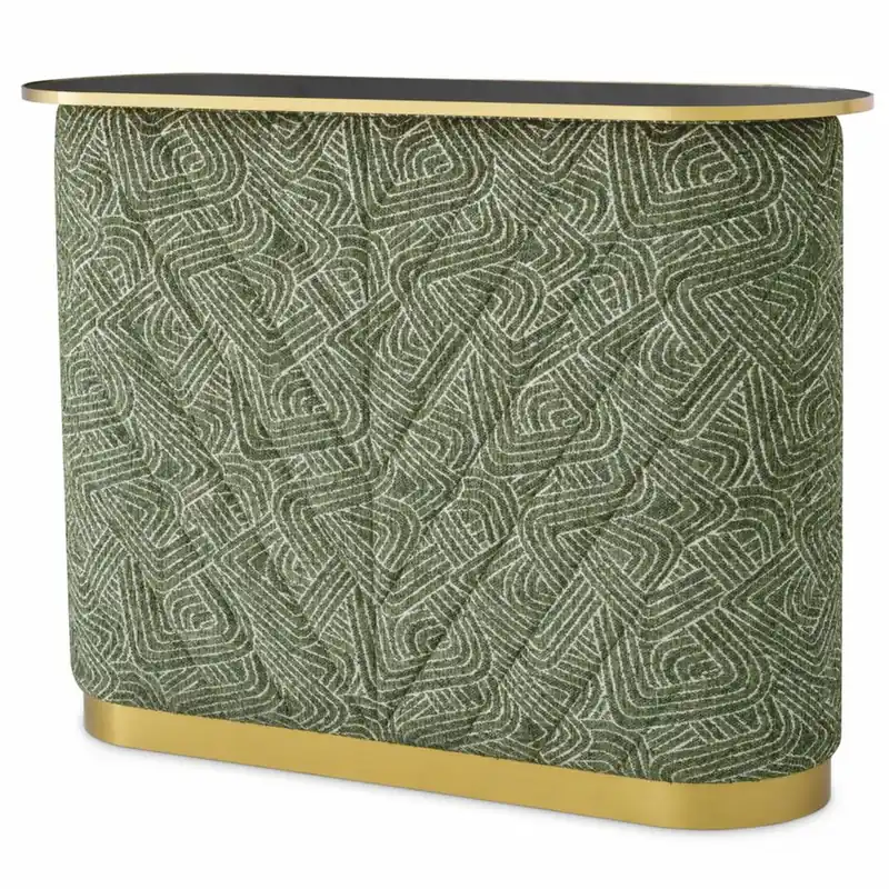 Casa Padrino barra de bar de lujo con tapa de vidrio verde / negro / latón 140 cm - Muebles de bar Top-Preis