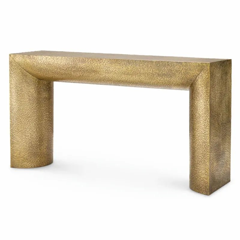 Mega-Angebot Casa Padrino consola de lujo de acero inoxidable latón vintage 140 cm - Muebles de acero inoxidable