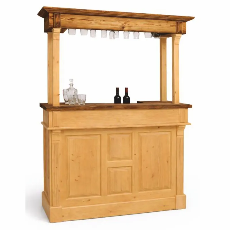 Casa Padrino barra de bar de estilo campestre natural / marrón 150 x Al. 210 cm - Mobiliario de bar Rabatt