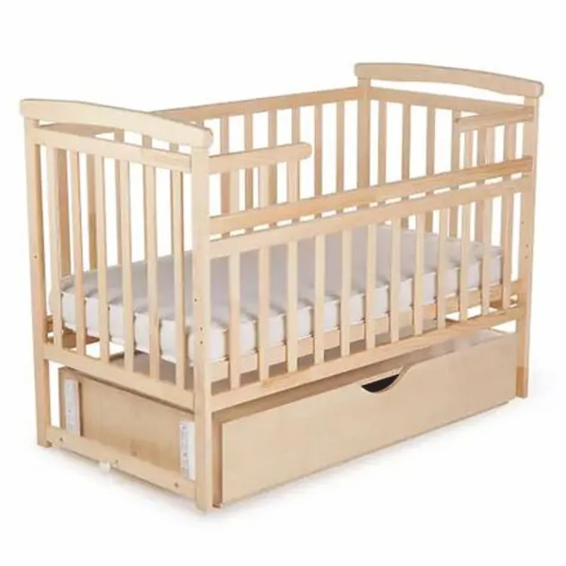 Saisonangebot Casa Padrino cama de bebé de lujo de madera maciza con colchón natural 125 cm