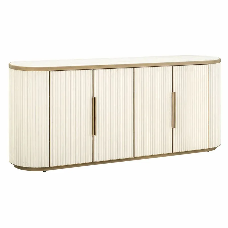 Casa Padrino aparador de lujo con 4 puertas y tablero de cerámica blanco / latón 192 cm Jetzt Kaufen