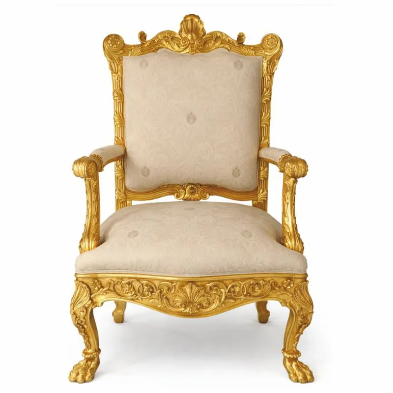 Casa Padrino Sillón Barroco de Lujo de Salón Beige / Oro Al. 123 cm - Hecho en Italia Günstig