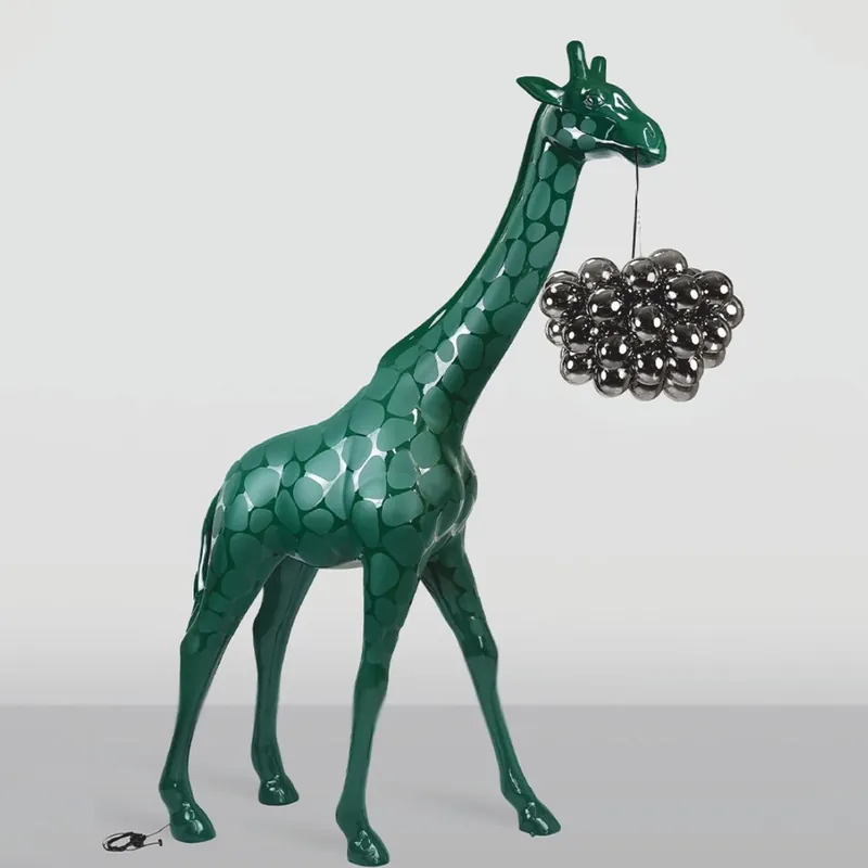 Casa Padrino lámpara de pie de lujo jirafa verde Al. 230 cm - Lámparas de pie animales Saisonangebot