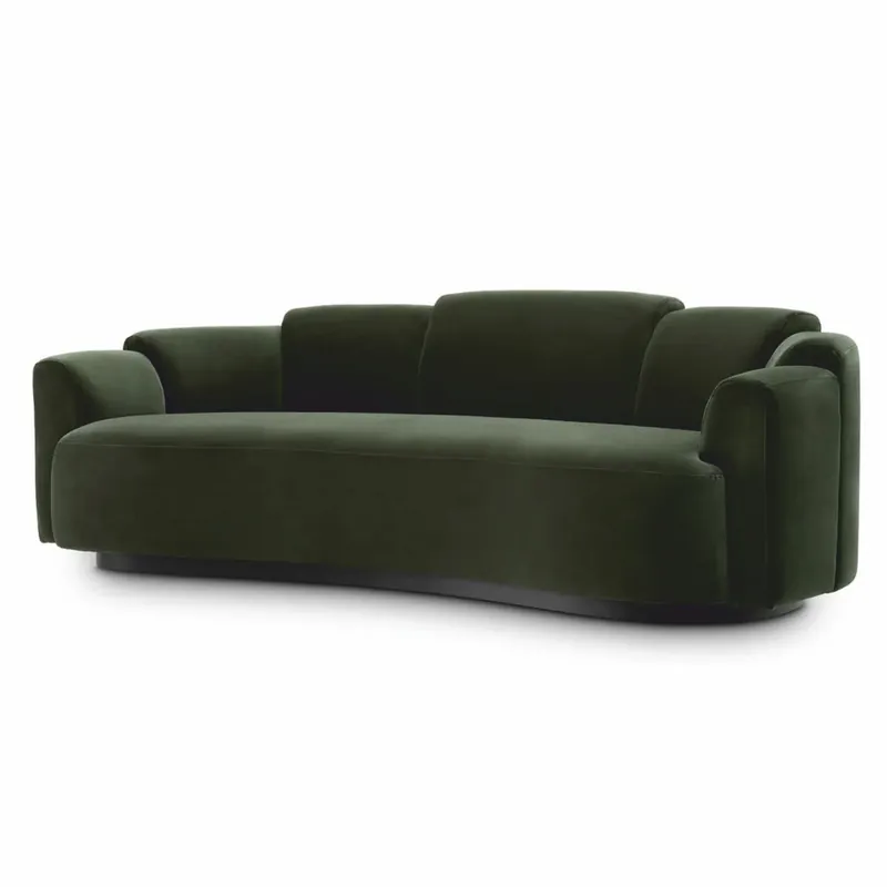 Casa Padrino Sofá de Lujo Verde / Negro 232 cm - Muebles de Hotel y Salón Nur Für Kurze Zeit