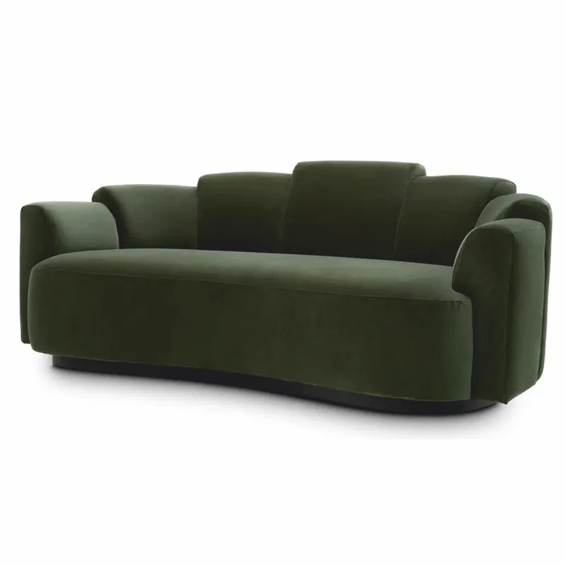 Casa Padrino Sofá de Lujo Verde / Negro 194 cm - Muebles de Hotel y Salón Schneller Versand