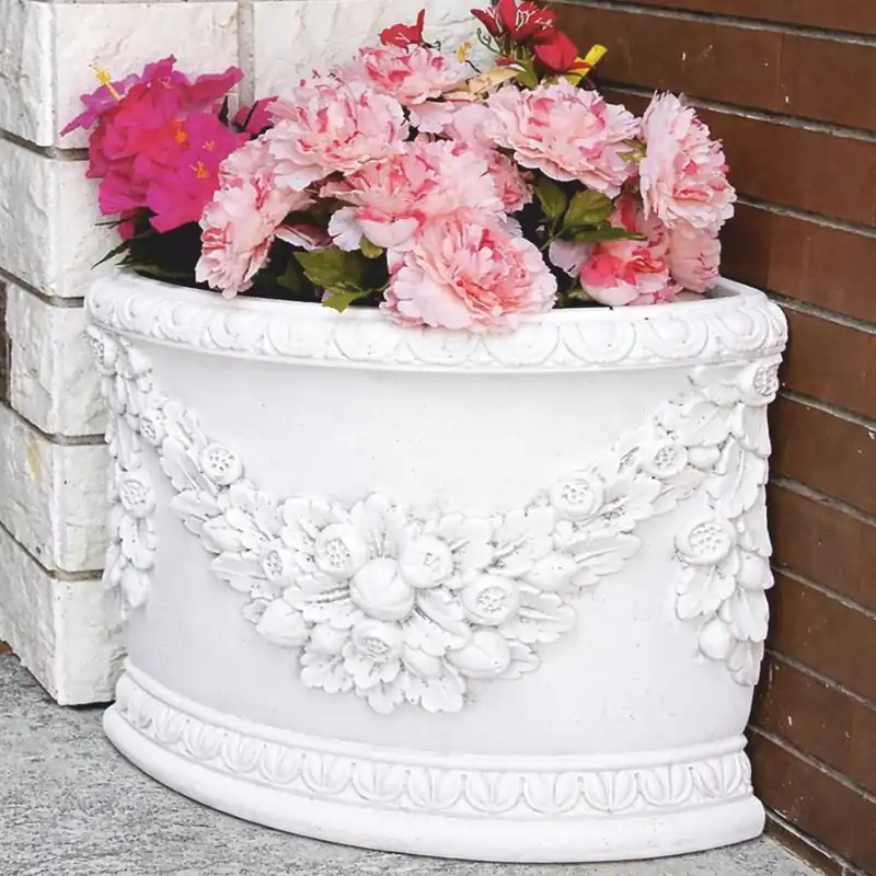 Casa Padrino maceta de esquina barroco de lujo blanco A. 45 cm - Hecho en Italia Heißes Angebot