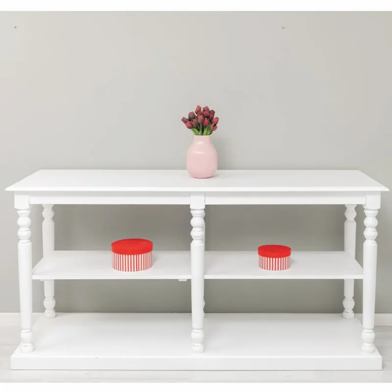 Casa Padrino consola de madera maciza de estilo campestre blanco 180 cm - Muebles de estilo campestre Zertifiziert