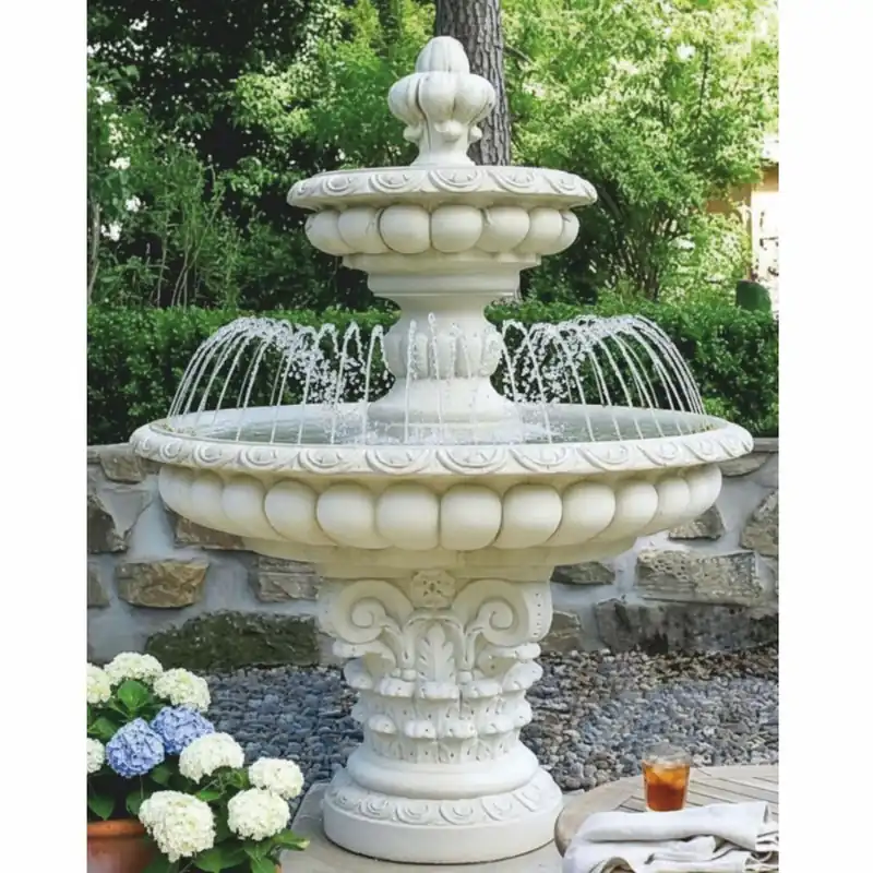 Casa Padrino fuente barroco blanco Ø 114 x Al. 165 cm - Magnífica fuente de jardín Schnäppchen