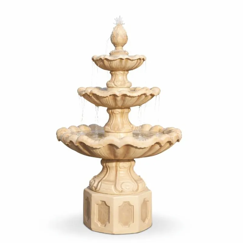 Preisknaller Casa Padrino Fuente Barroco Beige Ø 89 x Al. 172 cm - Magnífica Fuente de Jardín