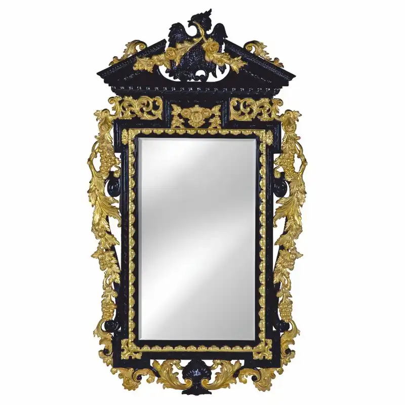 Casa Padrino espejo barroco de lujo negro / oro A. 178 cm - Muebles de estilo barroco Wochenendangebot
