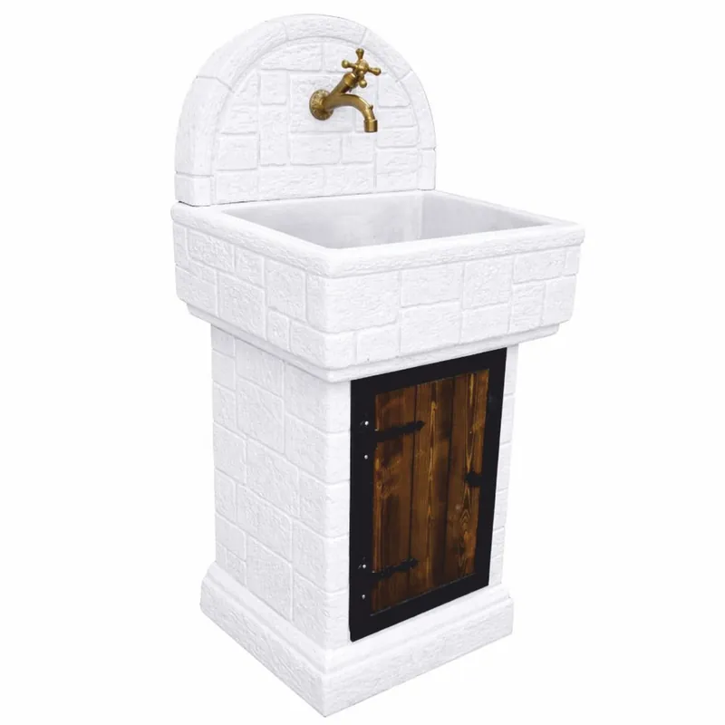 Casa Padrino fregadero de jardín Art Nouveau blanco Al. 120 cm - Accesorios de jardín Markenware