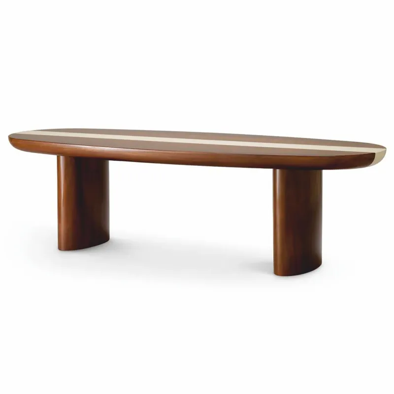 Online Kaufen Casa Padrino mesa de centro de lujo de caoba marrón brillante / beige 140 cm - Muebles de salón