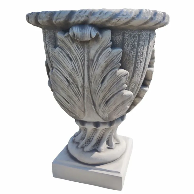 Casa Padrino Maceta Barroco Gris Al. 74 cm - Decoración de Jardín de Estilo Barroco Aktuell
