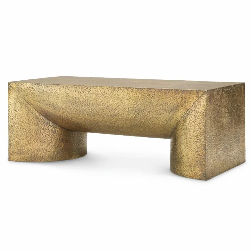 Casa Padrino mesa de centro de lujo de acero inoxidable latón vintage 120 cm - Muebles de salón Schnäppchen