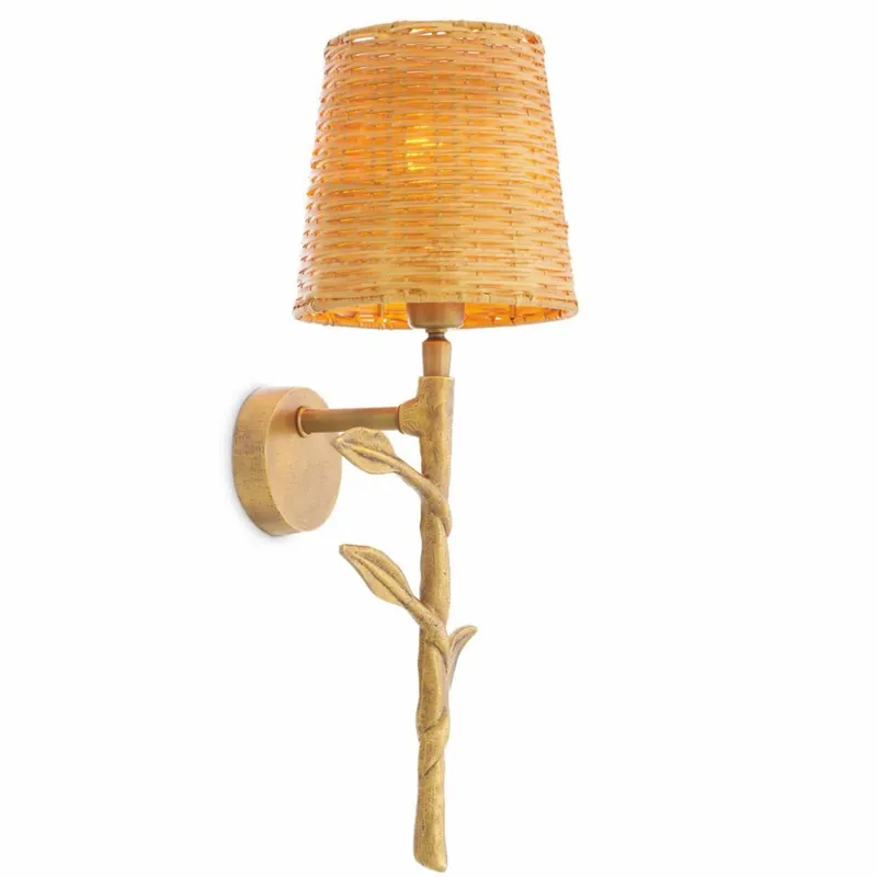 Must-Have Casa Padrino aplique de pared de lujo latón vintage / natural Al. 42,5 cm