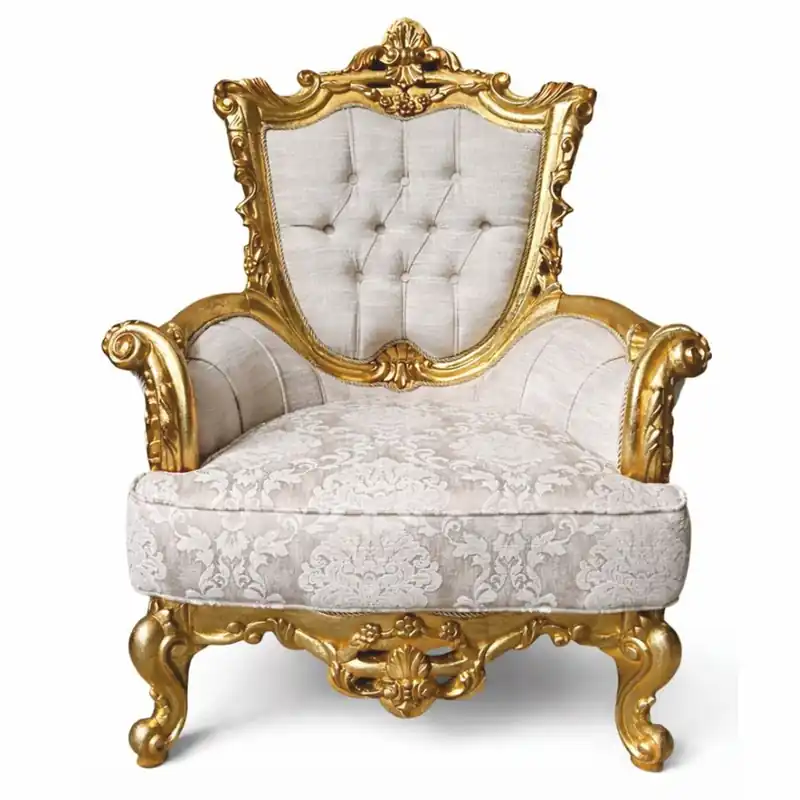 Schnäppchen Casa Padrino Luxury Baroque Living Room Armchair Light Gray / Gold - Baroque Furniture