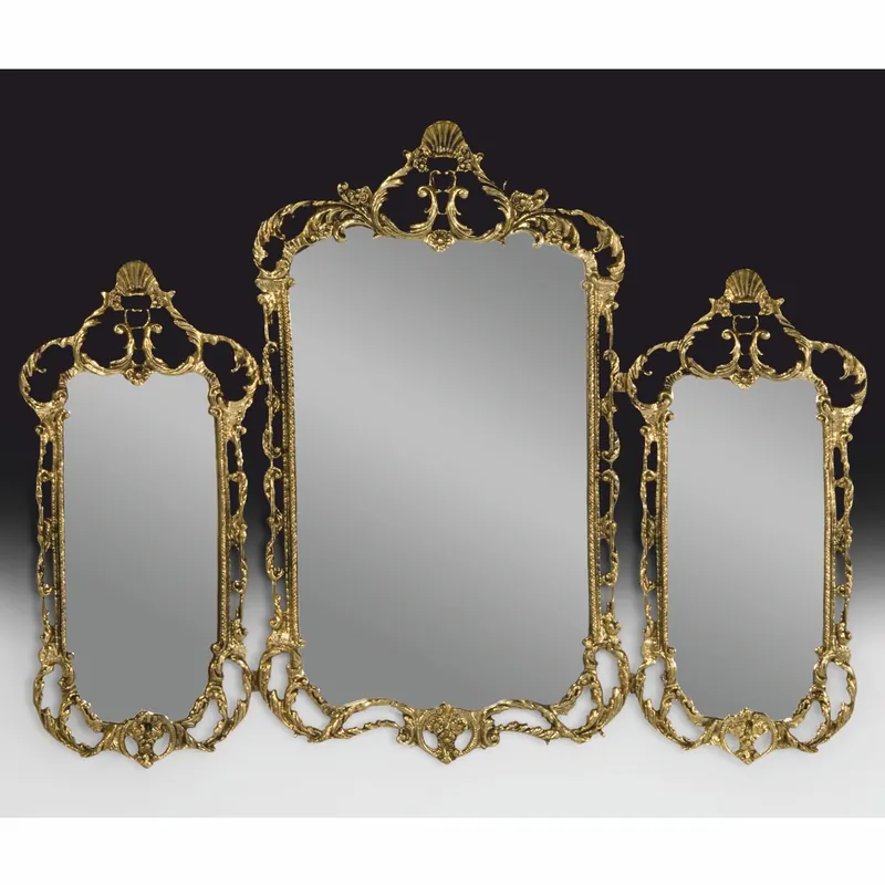 Wochenendangebot Casa Padrino Espejo Triple Barroco de Lujo en Bronce Oro 104 cm - Muebles de Estilo Barroco