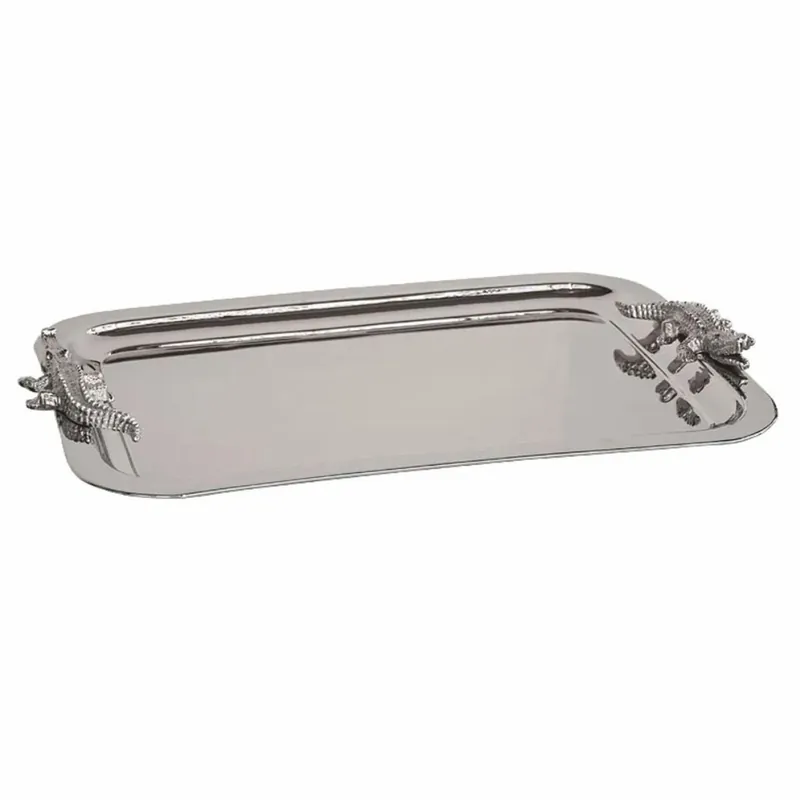 Heißes Angebot Casa Padrino bandeja para servir metálica plata 57 cm - Accesorios gastronómicos