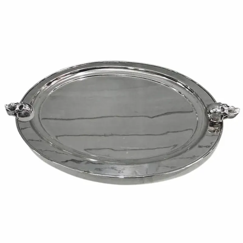 Casa Padrino bandeja para servir metálica plata 62 cm - Accesorios gastronómicos Bestpreis