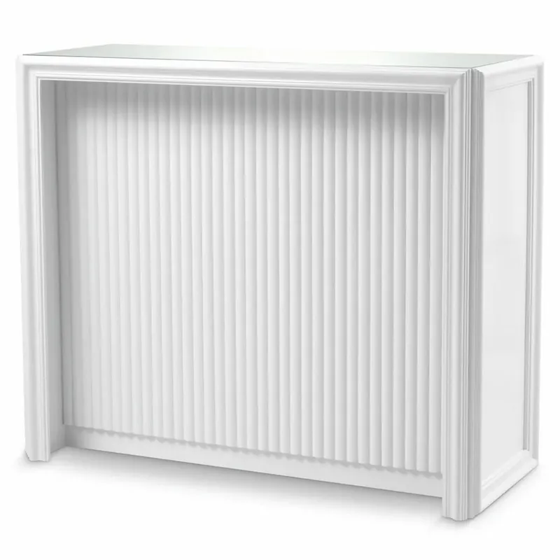 Neuheit Casa Padrino barra de bar de lujo de caoba con tapa de vidrio blanco 126 cm - Muebles de bar