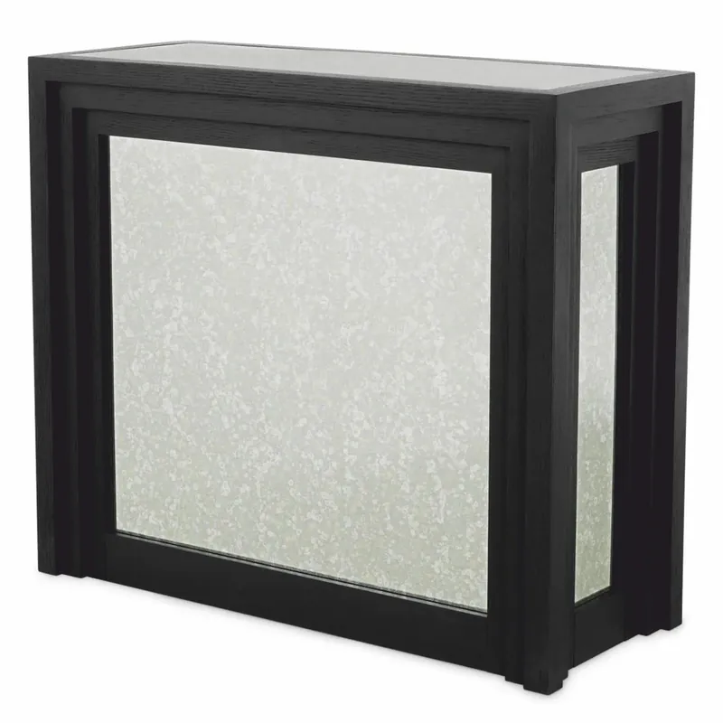 Sofort Bestellen Casa Padrino barra de bar de lujo con cristal espejado antiguo negro 120 cm - Muebles de bar