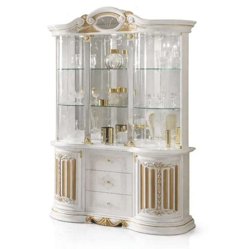 Casa Padrino Vitrina Barroco de Lujo Blanco / Oro 139 x Al. 213 cm - Hecho en Italia Jetzt Kaufen