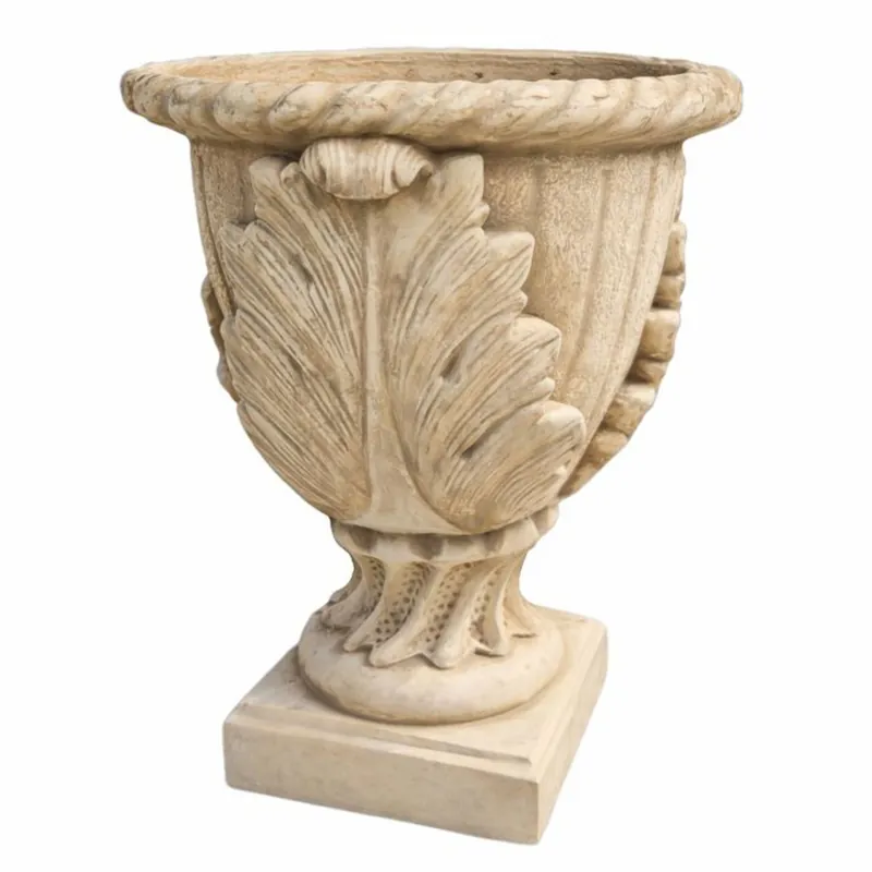 Neue Kollektion Casa Padrino Maceta Barroco Beige Al. 74 cm - Decoración de Jardín de Estilo Barroco