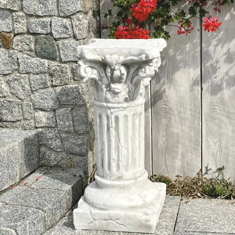 Casa Padrino columna decorativa de jardín barroco blanco antiguo Al. 62 cm - Decoración de jardín Garantierte Lieferung