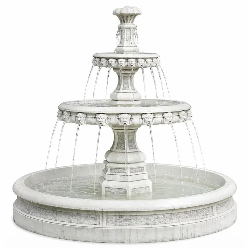 Casa Padrino fuente de decoración de jardín barroco blanco Ø 113 x Al. 107 cm Neuheit