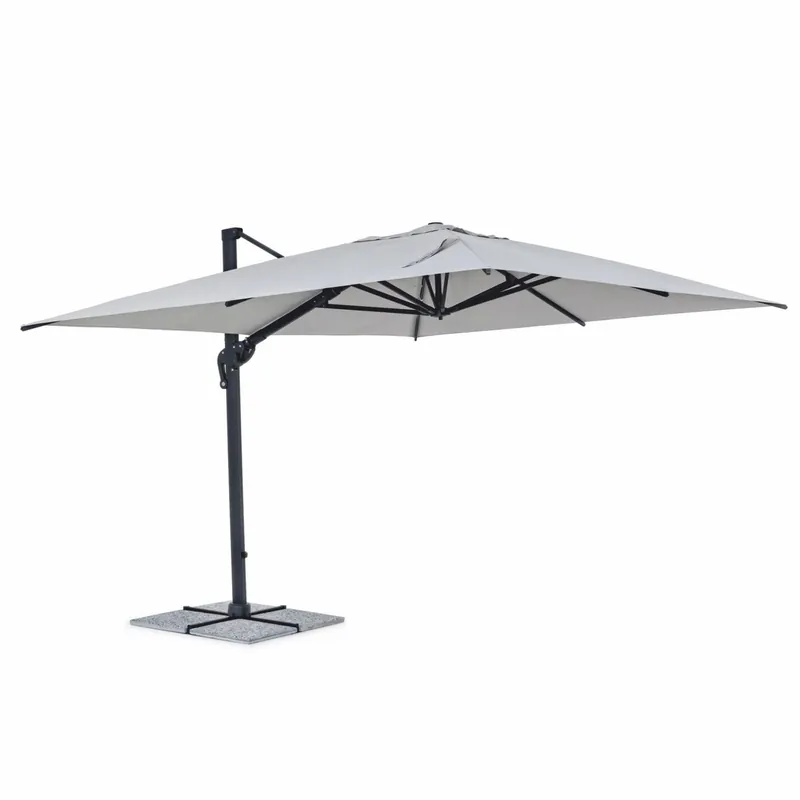 Casa Padrino Sombrilla Semáforo de Lujo con Soporte Antracita / Gris Claro 400 x 300 x Al. 259 cm Neue Kollektion