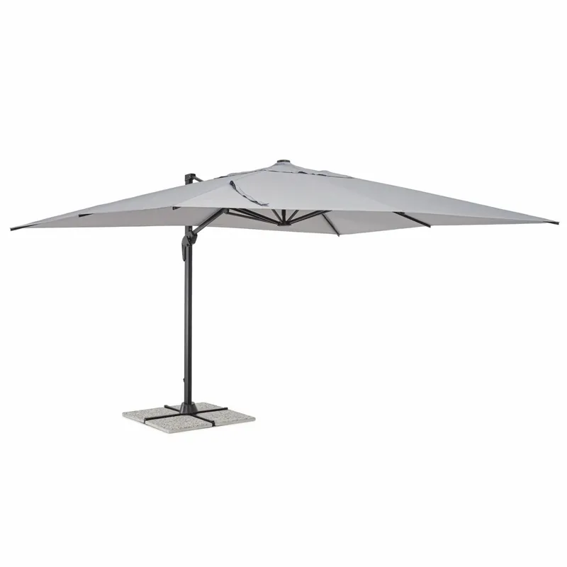 Casa Padrino Sombrilla Semáforo de Lujo con Soporte Antracita / Gris Claro 400 x 300 x Al. 260 cm Jetzt Bestellen