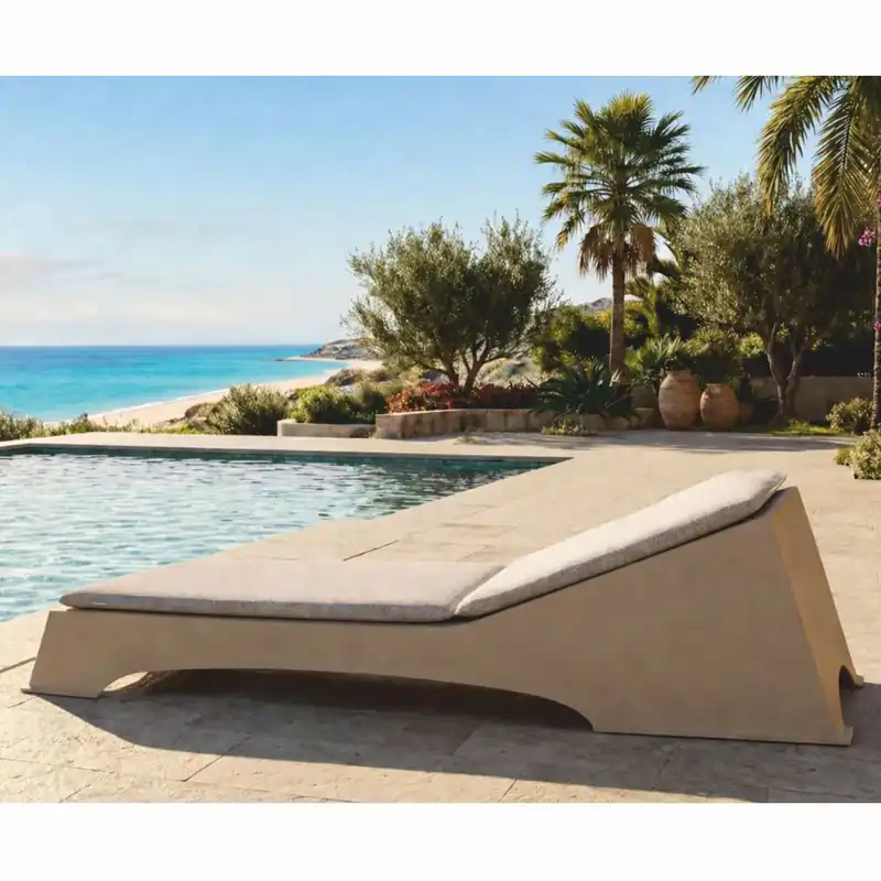 Casa Padrino Tumbona de Jardín de Lujo Beige Mate / Gris 225 cm - Mobiliario para Hoteles y Jardines Markenprodukt