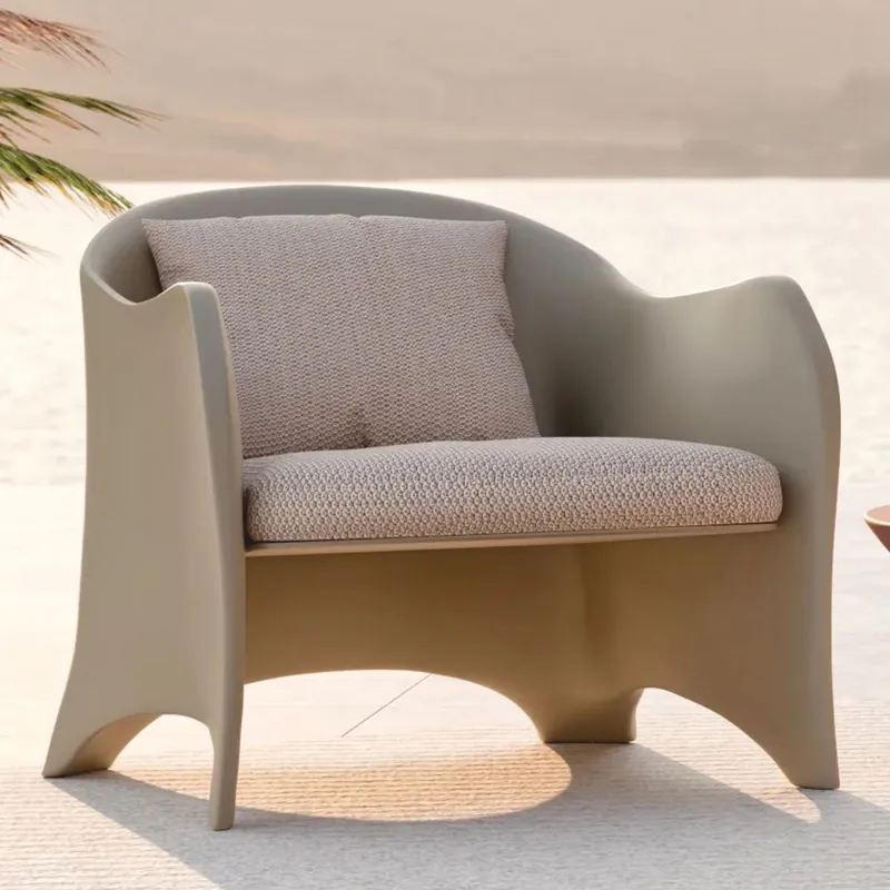 Casa Padrino sillón de jardín de lujo gris mate / gris - Mobiliario para hoteles y jardines Preis Gesenkt