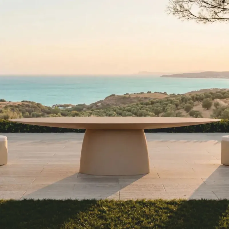 Casa Padrino mesa de comedor de lujo para jardín beige mate 300 cm - Mobiliario para hoteles y jardines Markenware