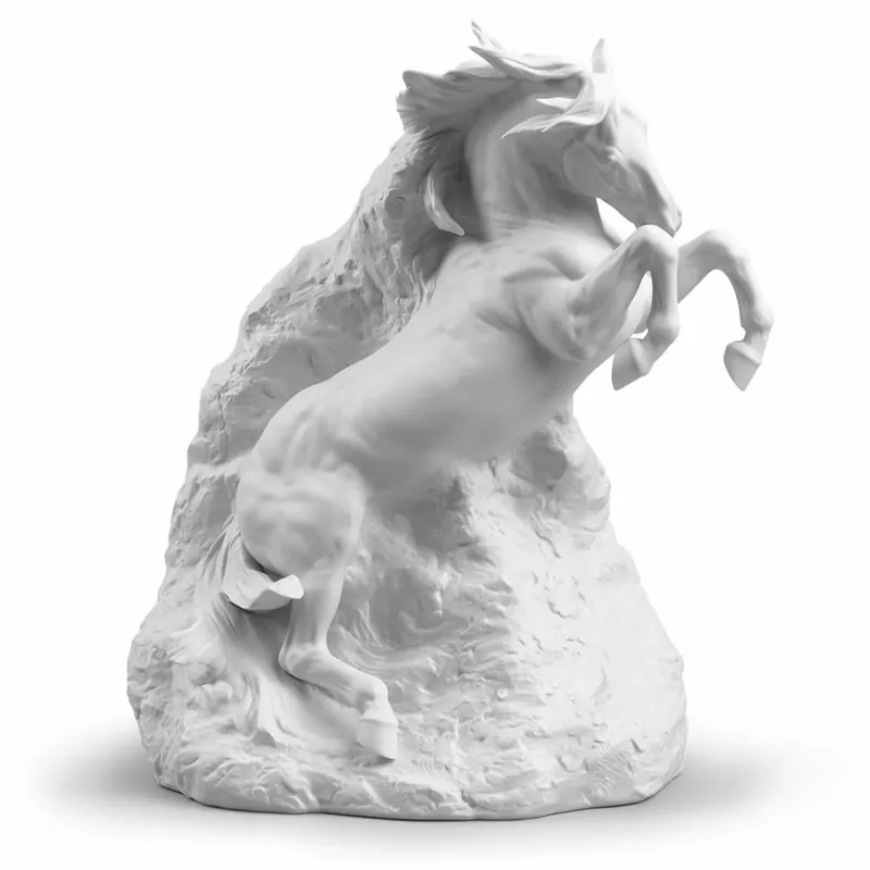 Casa Padrino Escultura Decorativa de Lujo en Porcelana Caballo Fantasma 50 cm - Hecha a Mano Sale
