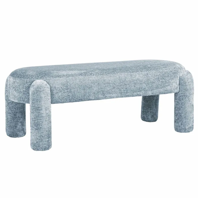 Casa Padrino Banco de Lujo Azul Claro 123 cm - Muebles de Salón y Hotel Super-Preis