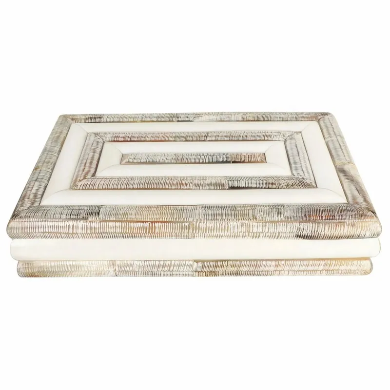Casa Padrino caja de almacenaje de lujo multicolor / blanco / negro 40 cm - Accesorios de lujo Neue Kollektion