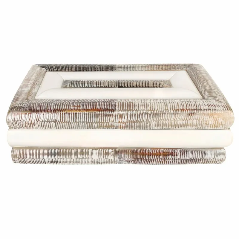 Sonderaktion Casa Padrino caja de almacenaje de lujo multicolor / blanco / negro 24,5 cm - Accesorios de lujo